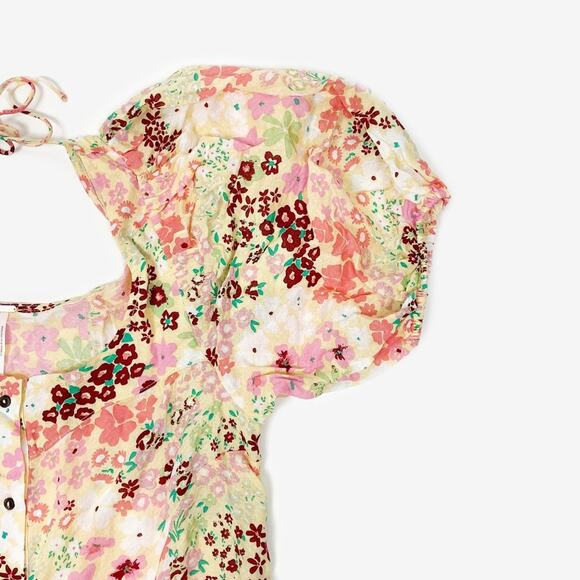 Free People Callie Floral Tunic Extra Small Vintage Combo Boho Cottage Soft Girl - Picture 9 of 14